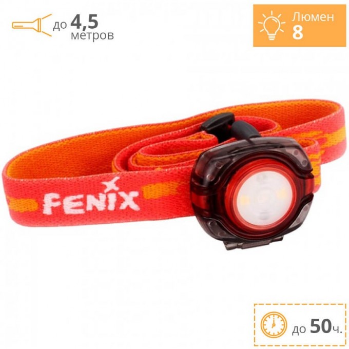 Налобный фонарь FENIX HL05 WHITE/RED LEDS HL05R