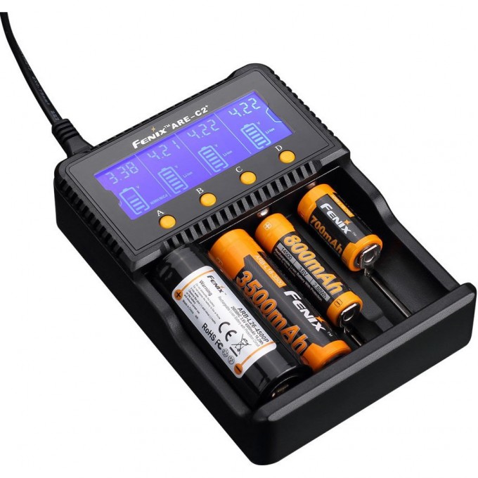 Зарядное устройство FENIX ARE-C2+ (18650, 16340, 14500, 26650, 10440, AA, AAA, C) ARE-C2plus