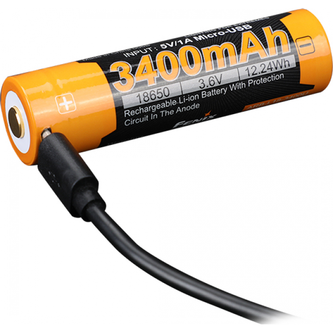 Аккумулятор 18650 FENIX mAh Li-Ion USB Charge ARB-L18-3400U